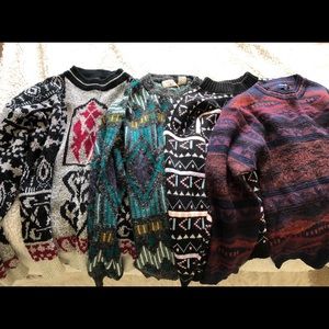 4 Vintage oversized sweaters